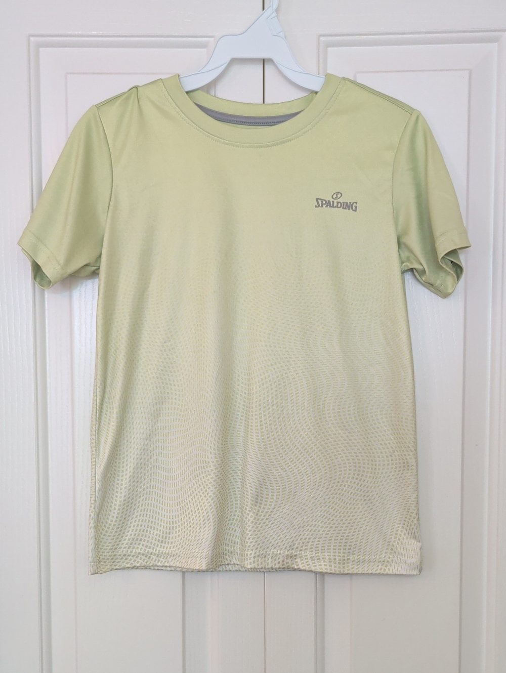 5/$10 Spalding Light Lime Green Short Sleeve Performance Tee